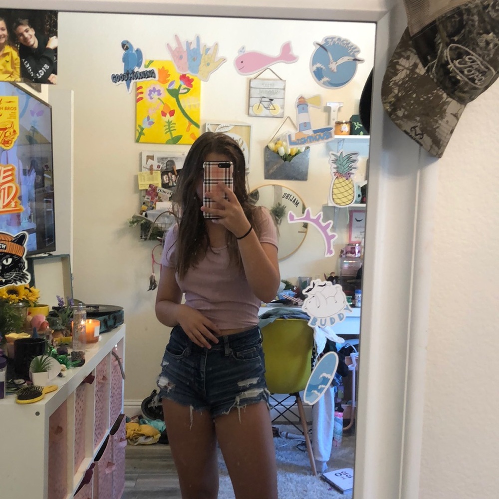 Pink crop top